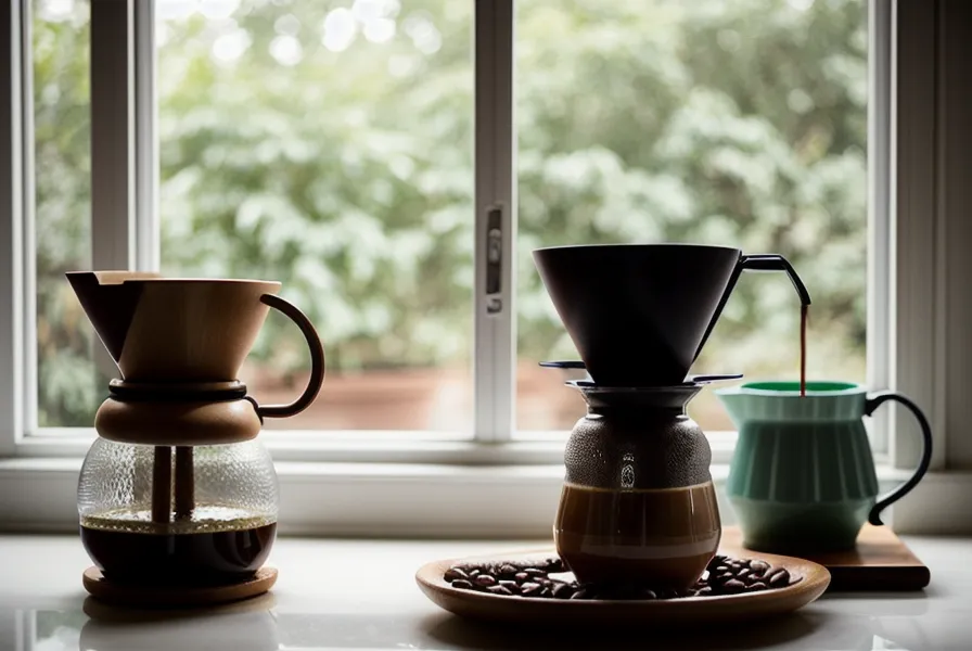 Cafetera italiana o moka tradicional con la molienda fina que necesita para funcionar bien