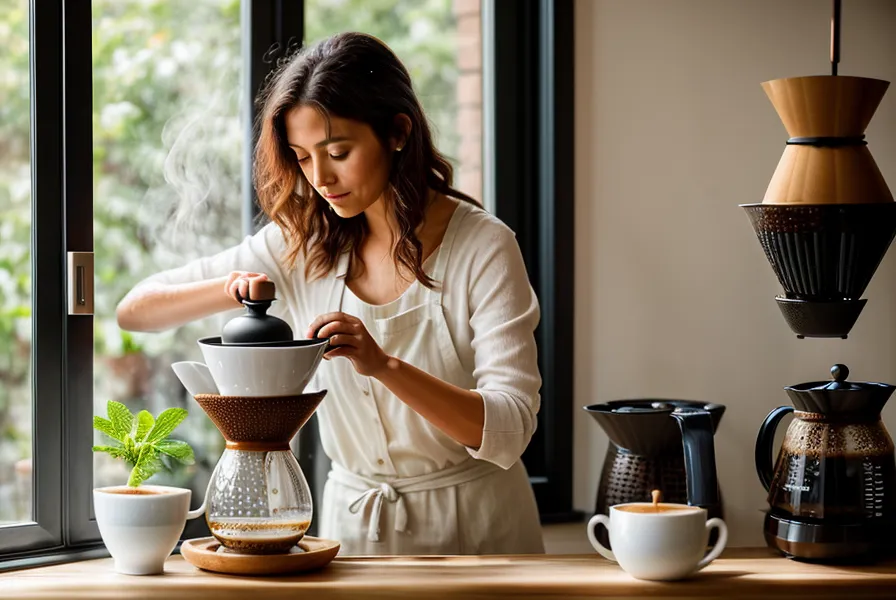 Cómo influye la altitud del café en el sabor de tu taza — prensa francesa con café especial recién hecho en casa