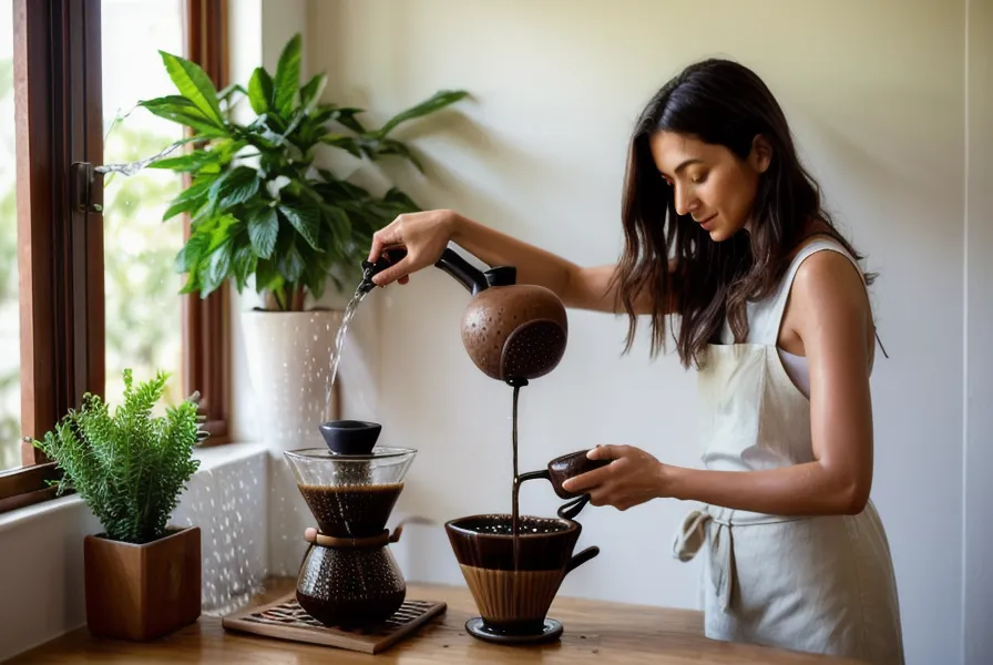 Chemex de cristal y filtro de papel grueso, pieza central de los métodos manuales de café de especialidad para principiantes