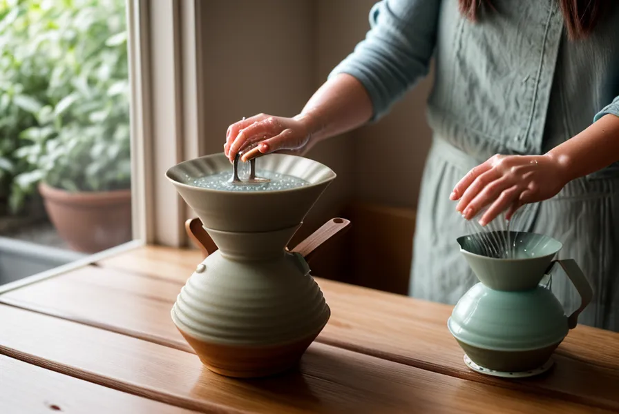 Café descafeinado de especialidad recién molido junto a una V60, el grano que cambió mi opinión