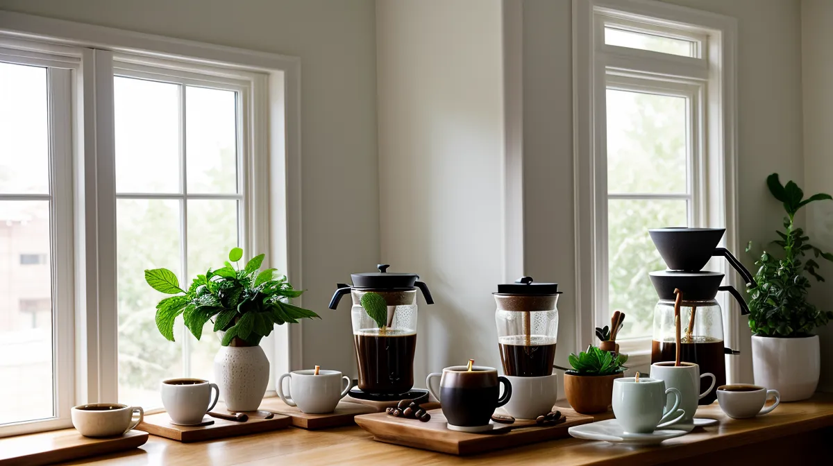Curso de barista online abierto junto a la V60 en una cocina de Triana, aprendiendo a mejorar recetas caseras de café de especialidad