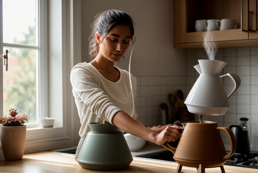Café recién tostado burbujeando en el filtro V60 por falta de desgasificación, señal de un grano todavía muy fresco