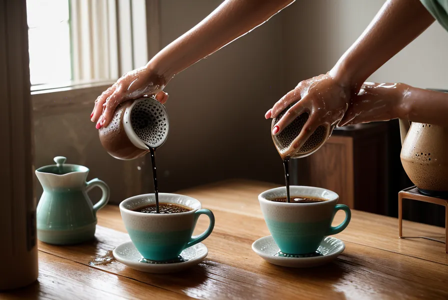 Balanza digital marcando el peso exacto de café de especialidad recién molido para V60 manual