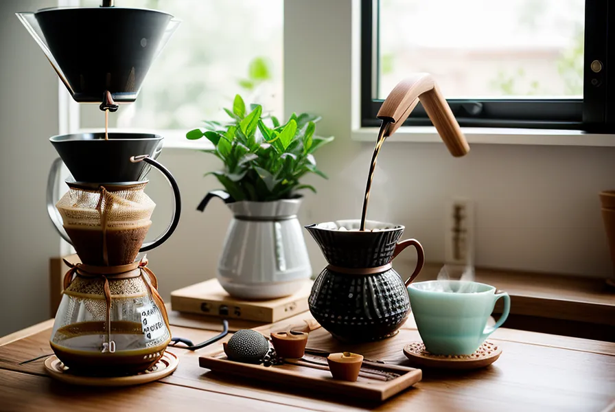 Cama de café plana tras completar uno de mis métodos de extracción favoritos en V60