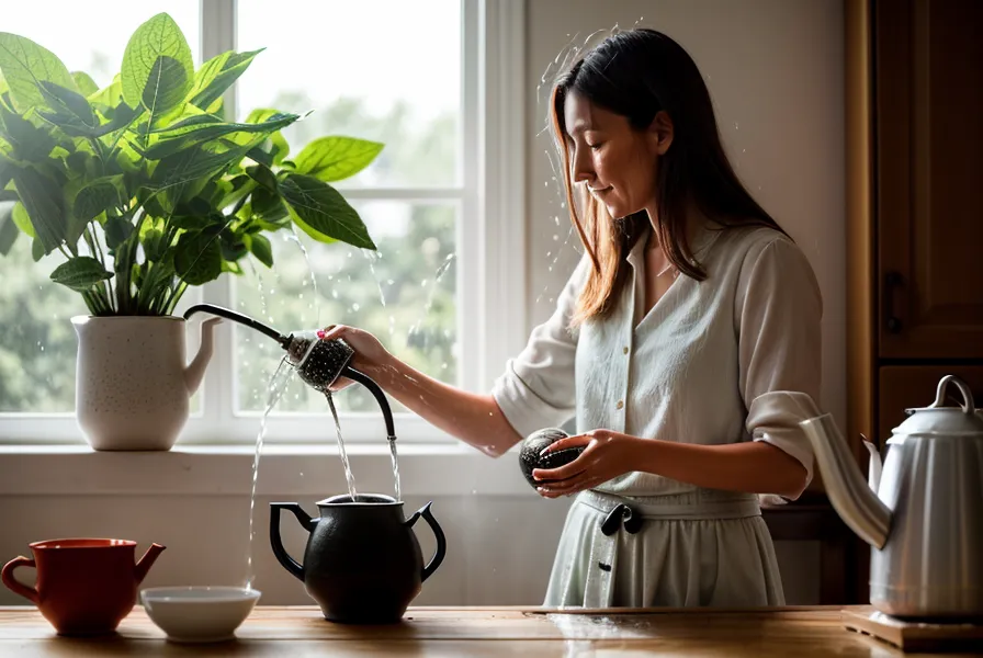 Molienda manual de café de especialidad en una rutina doméstica con V60